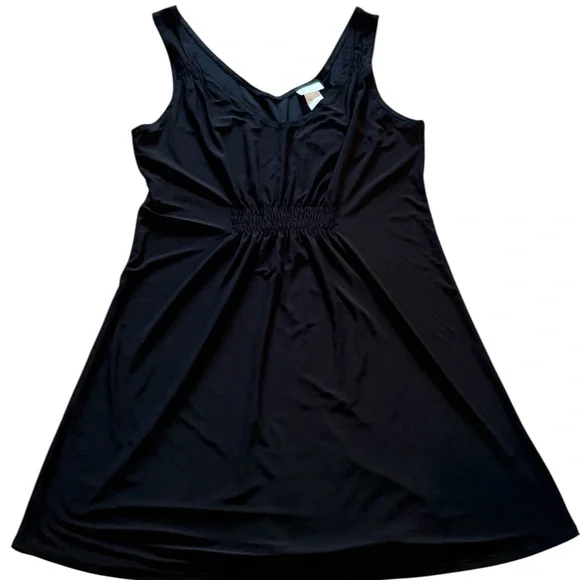 NWT Dotti Women’s Black Breeze Tank Dress Aqua Beachwear Small - Picture 1 of 7